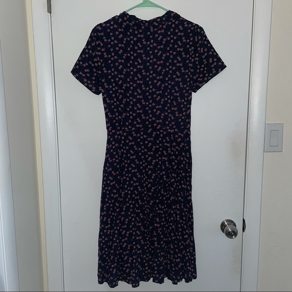 Modcloth Congenial Charm Blue Floral Dress Medium - Picture 4 of 6